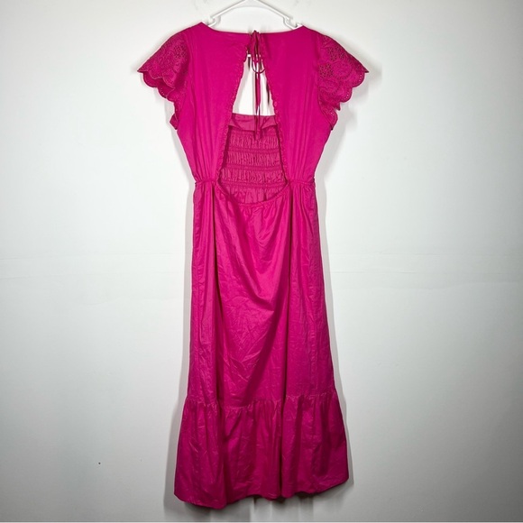 Jason Wu Pink Smocked Maxi Dress Size Large - Picture 2 of 10